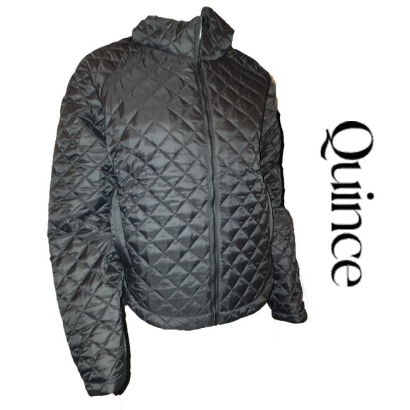 Quince Featherless Quilted Puffer Jacket NWT Black Small - Picture 2 of 10